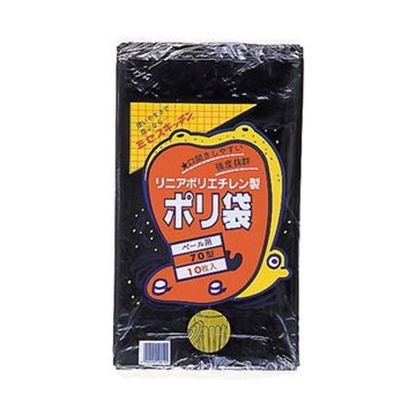 （まとめ）積水フィルム 積水 70型ポリ袋 黒#6-2 N-9752 1パック（10枚）(×20セット)