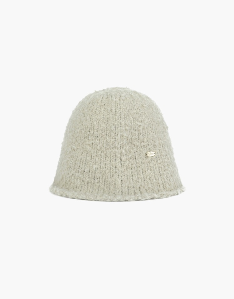 【DEPOUND】 BOUCLE KNIT BUCKET HAT : BEIGE