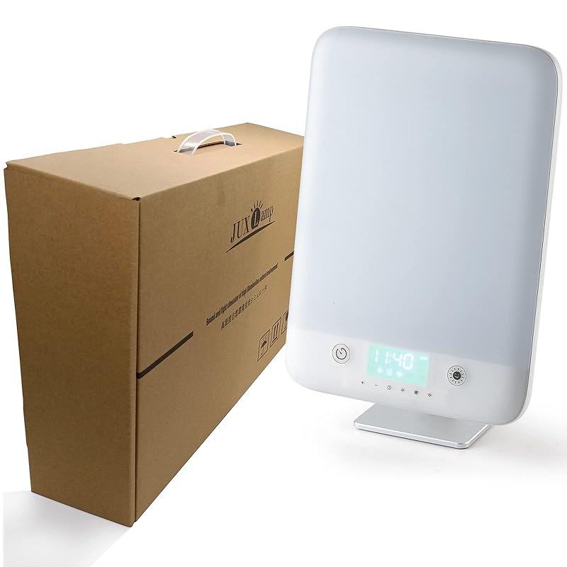 高照度 10000 lux @25cm 光 目覚まし時計 ライト日の出と日没模倣 しぜんかんきょう ホワイトノイズ 寝坊 疲労 夜勤 時差ぼけ に適し (New-Nature-01)