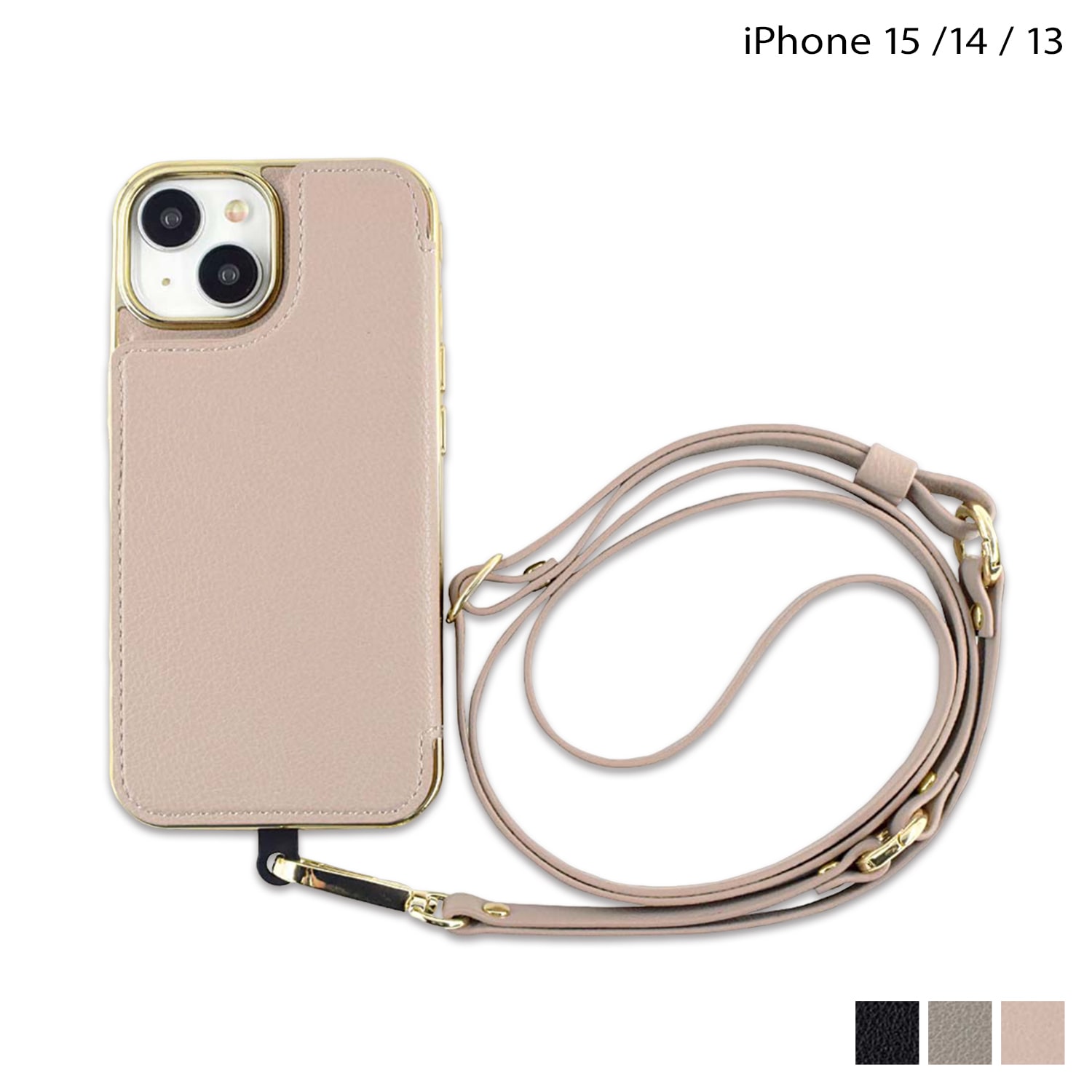 メール便対応可 iPhone15 14 13 スマホケース ショルダー 携帯 アイフォン レディース ML-CSIP23M-2CB