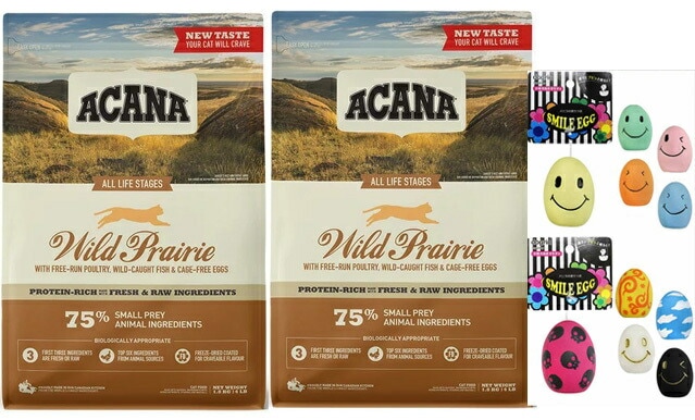 【正規品】アカナ ワイルドプレイリーキャット 1.8kg 2個セット【スマイルエッグ付】
