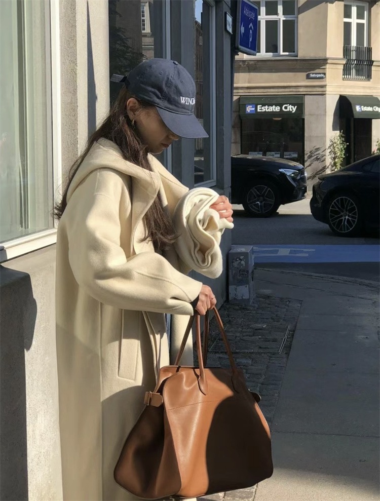 早い者勝ち ファーコート フード付き ギャザリング 単体ボタン ロング コート スリム 気質 大人気 カジュアル