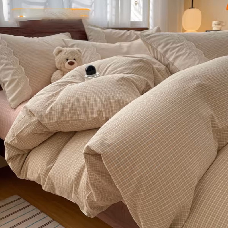 A類全綿水洗綿シーツ4点セット純綿布団カバー布団カバーベッド3点セットセット