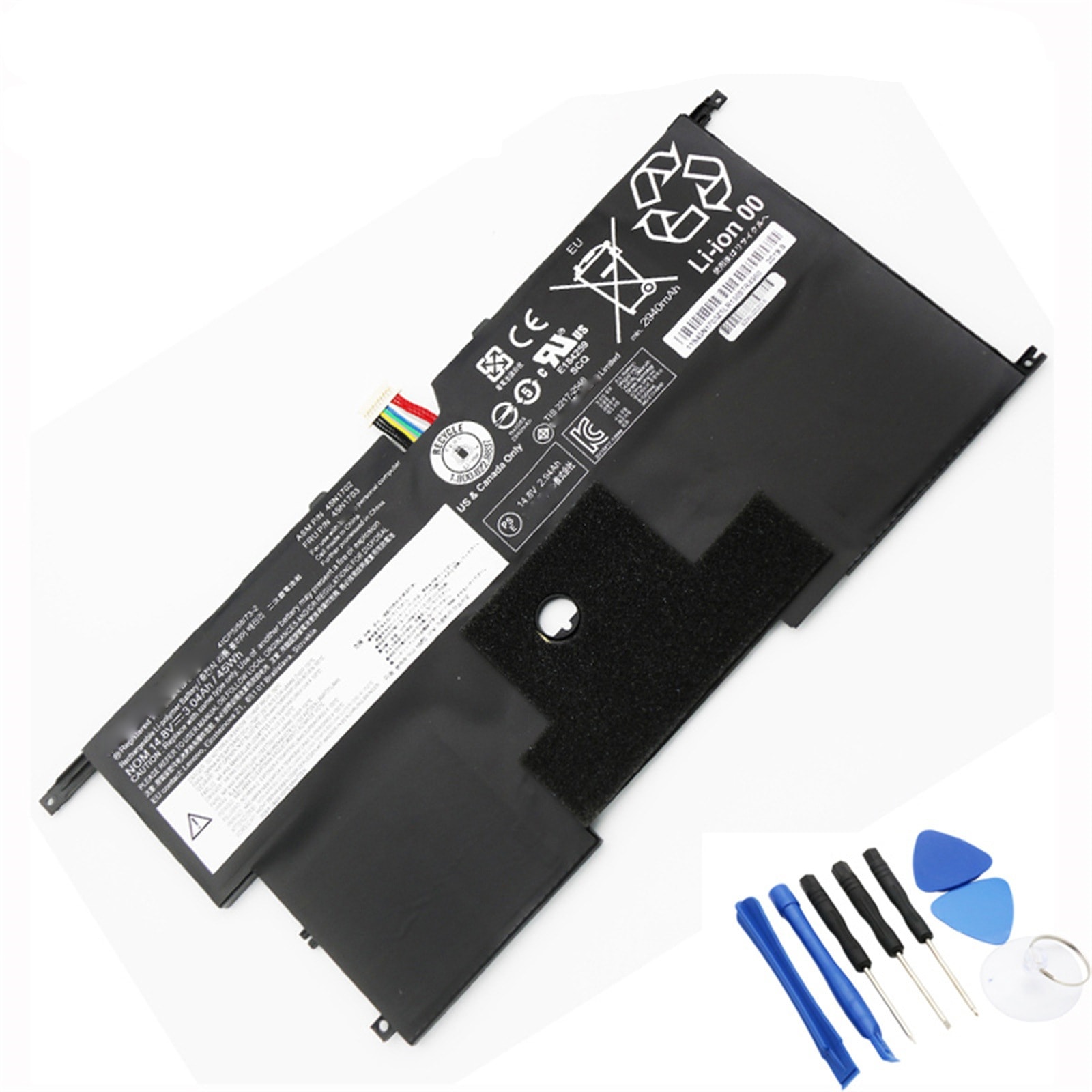 45N1702 電池・Lenovo/ThinkPadノートパソコン互換 45Wh/3040mAh New X1 Carbon 2014/2nd X1 Carbon 2th 1702 TP00061A