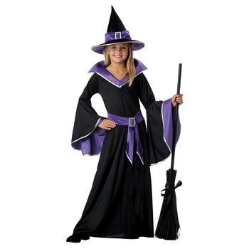[残り1点] コスプレ 仮装 グラマラス・ウィッチ 子供用(M) 【 コスプレ 衣装 ハロウィン 仮装 コスチューム 子供 魔女 子ども用 こども キッズ パーティーグッズ 魔法使い ゴシックウィッチ