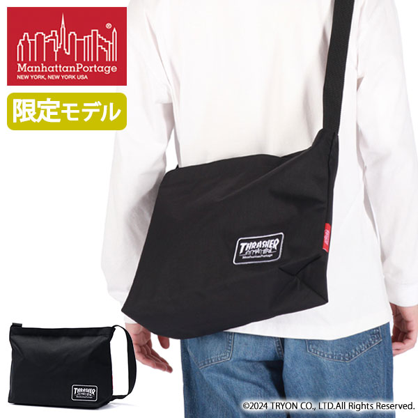 日本正規品 ショルダーバッグ メンズ レディース A4 軽量 Clearview Shoulder Bag Embroidered Patch THRASHER MP1482EPTHRASHER