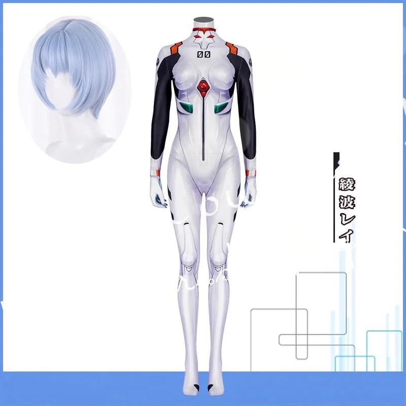 [2026新品] G 新世紀エヴァンゲリオン風 綾波麗 綾波レイ EVA 戦闘服 コスプレ衣装 ウィッグ cosplay ハロウィン仮装 変装 撮影 祭り 学園祭 文化祭 漫遊展