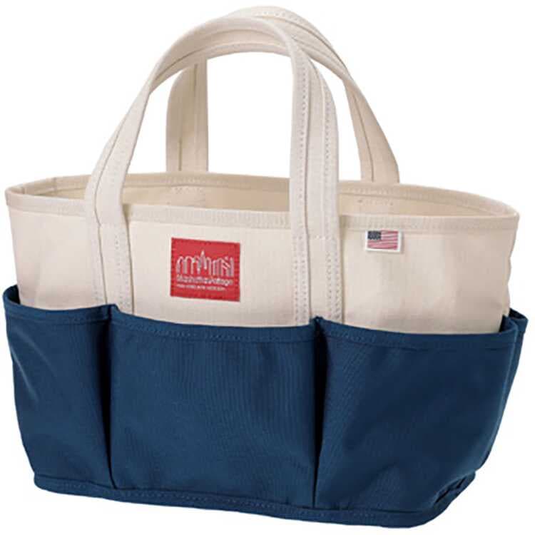 ピクニック アウティング トートバッグ M ナチュラル×ネイビー W42/29.5×H21×D15cm #MP1383DUCK-1061