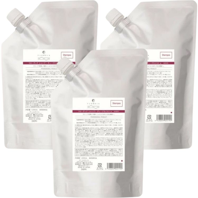 3個セット デミ フローディア シャンプー ディープモイスト 1000g 詰め替え ダメージケア