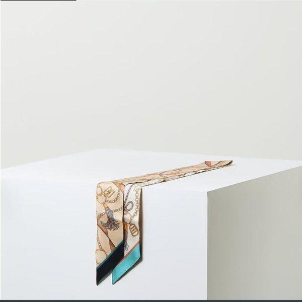 AK Bundang店 ピンク チェーン プリント バンドゥ スカーフ DCSC4F255P2