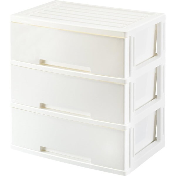 ニューライフ ワイドチェスト3段 ホワイト メーカー直送