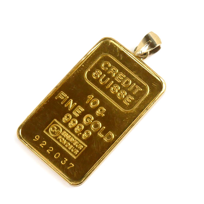 K24YG/K18YG インゴット 10g ペンダントトップ 10.1g ユニセックス 中古