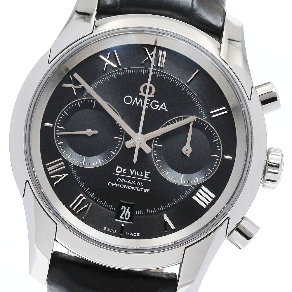 オメガ OMEGA 431.13.42.51.01.001 デビル アワービジョン デイト クロノグラフ 自動巻き メンズ 良品 箱・保証書付き_883706【中古】