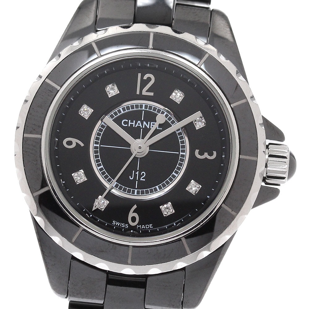 シャネル CHANEL H2569 J12 8Pダイヤモンド クォーツ レディース _938274【中古】