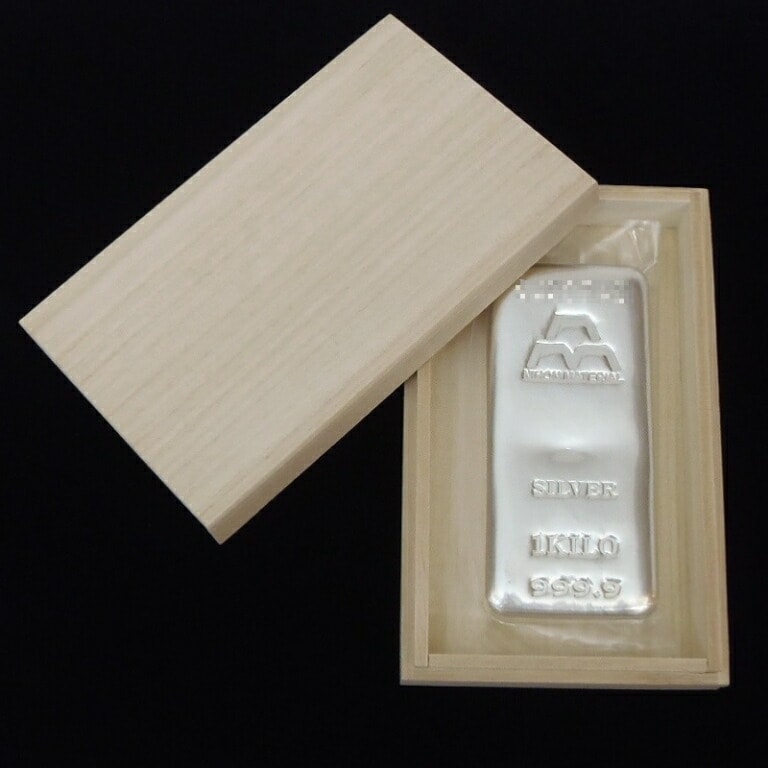 日本マテリアル 純銀 インゴット [桐箱付] ingot /シルバー/SV999.9 1000g(1kg)(57267)
