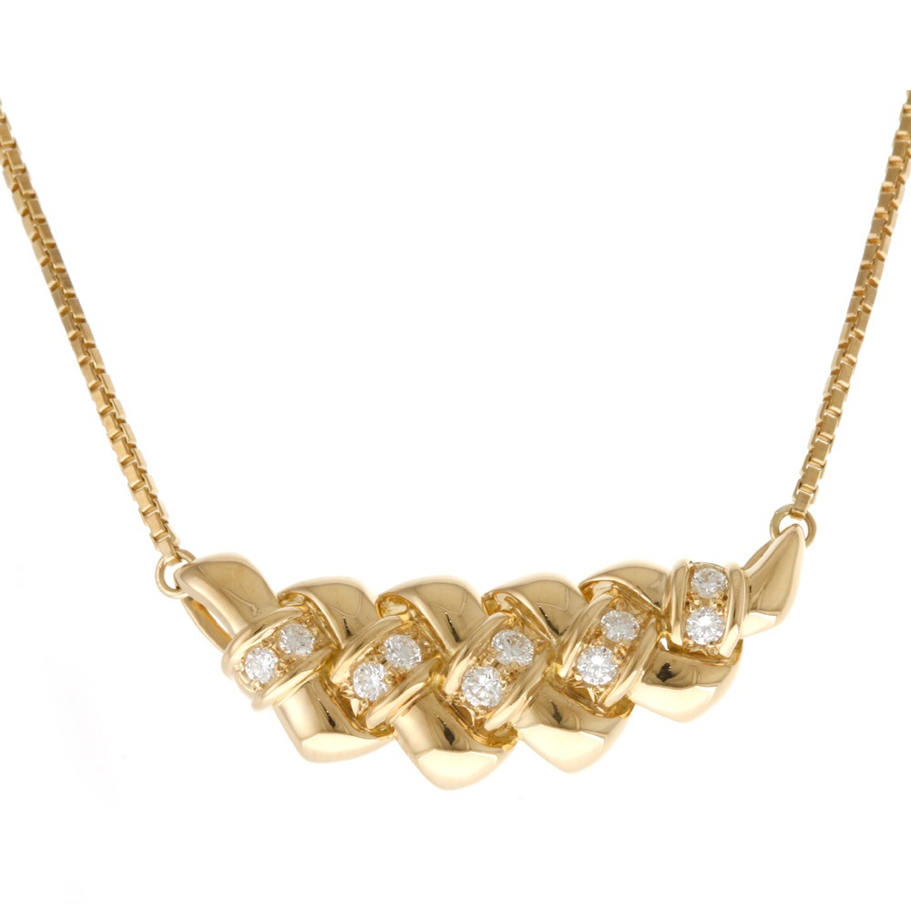 ポーラ ネックレス 18金 K18イエローゴールド ダイヤモンド POLA 中古 美品