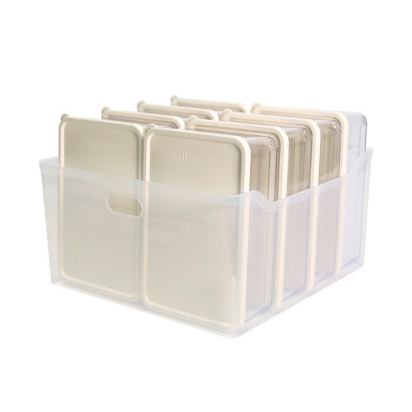 【Silicook】 シリクック 深い2号ハーフ特大セット(深い2号 8個+ハーフトレイ特大)