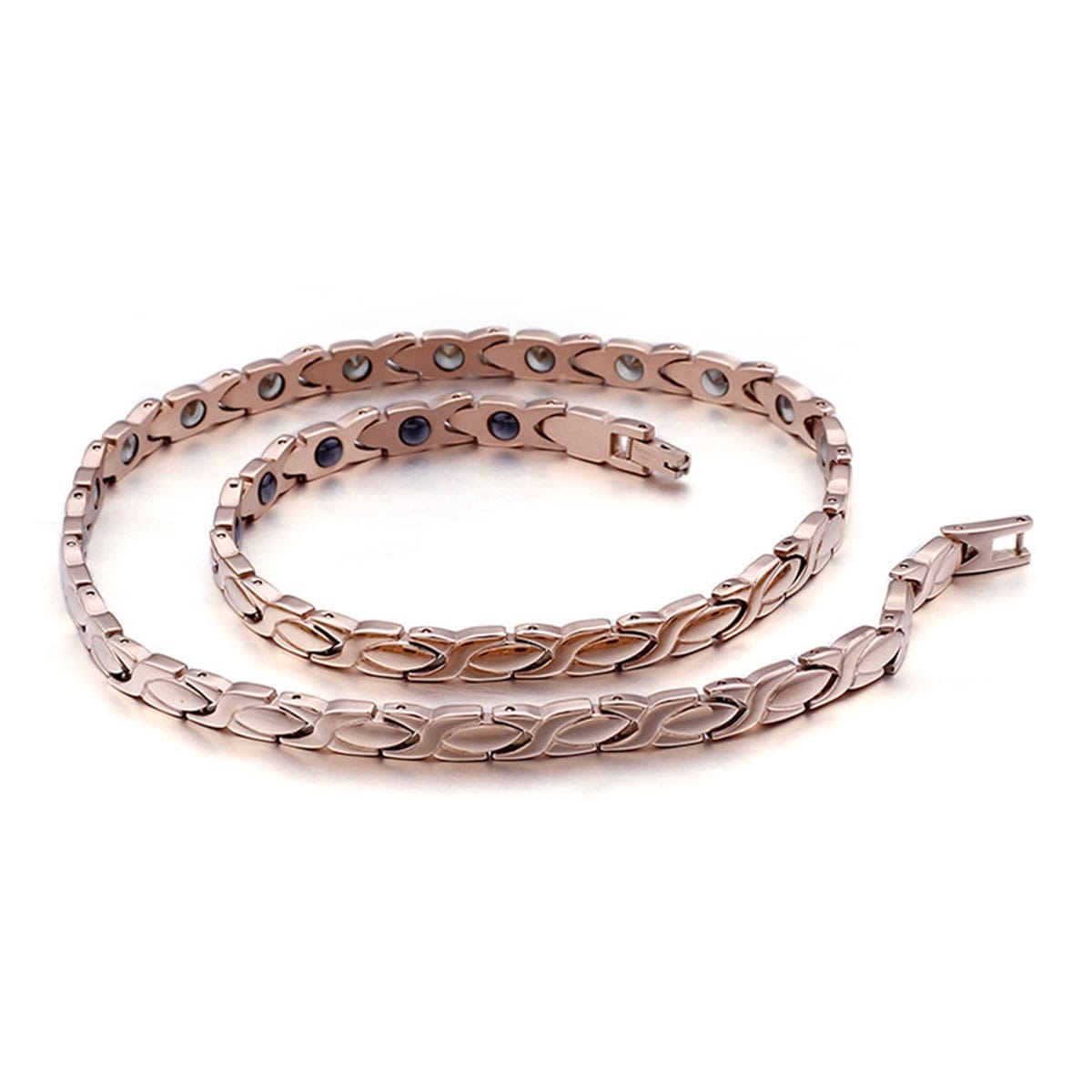 PW 精良SUS316L製 磁石 血行促進 睡眠改善 抗疲労 無限大 金 ゴールド金ネックネス / 長さ500mm 幅6mm ネックネス[ラッピング対応][日本未発売 人気デザイン アクセサリー]6