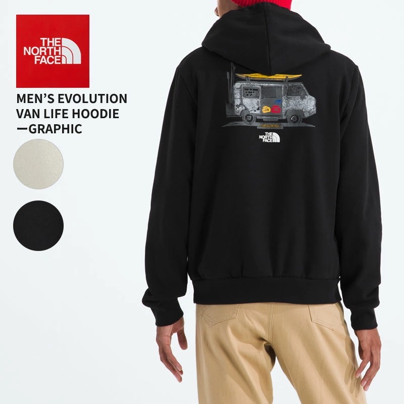 ザ・ノース フェイス メンズ グラフィックパーカーTHE NORTH FACE Men’s Evolution Van Life Hoodie フーディー 男性 NF0A8FND