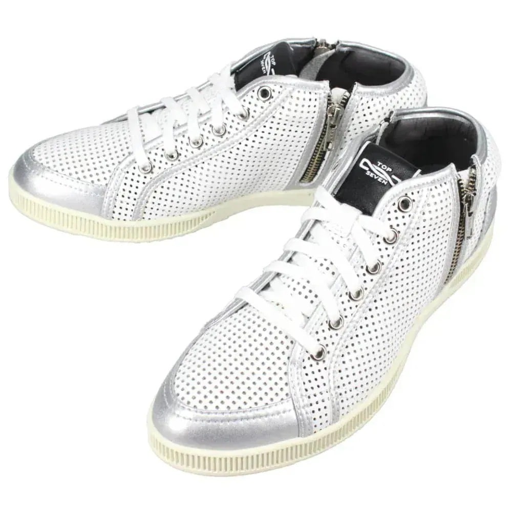 正規品 スニーカー　T7-At2103 ホワイト/シルバー