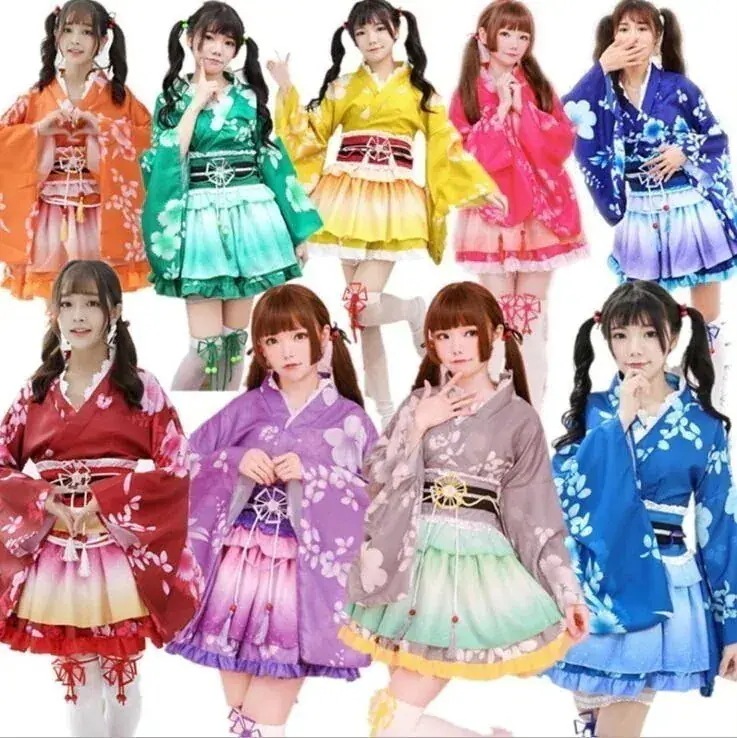 着物 コスプレ衣装 着物ドレス 浴衣 セット レディース ハロウィン 衣装 桜柄 花柄 ミニ丈着物ドレス 和風 和物 女性 かわいい ショート丈 大人 仮装 コスチューム ハロウィーン イベント祭り