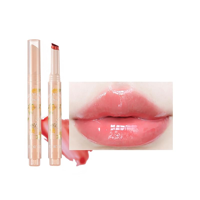 Flortte メルティングシアーリップ リップグロス 高発色 リップ 血色 垢ぬけメイク 落ちない 保湿口紅 光沢 ロングラスティング 長持ち 色ムラゼロ つき防止 （#05）