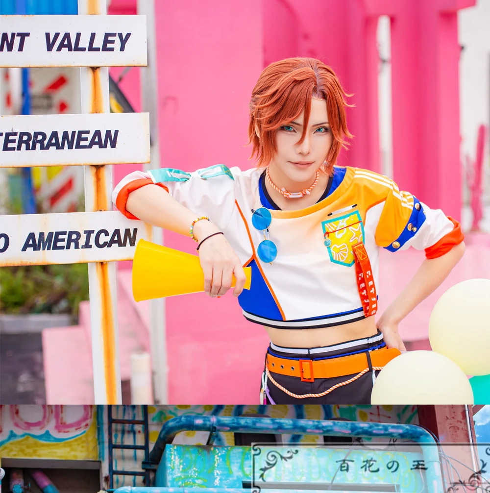 ES あんさんぶるスターズ 料理対決／漂流アイランド 仁兔なずな 椎名ニキ 葵ひなた 明星スバル 三毛縞斑 朔間零 朔間零 コスプレ衣装 コスチューム ハロウィン 仮装