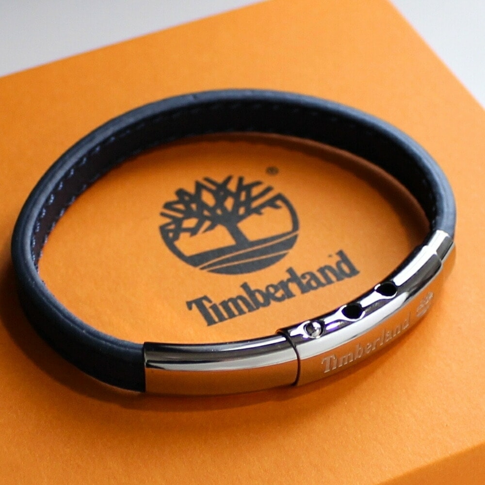 正規品 ティンバーランド ブレスレット シンプル ユニセックス メンズ レディース ダークブルー シルバー金具 おしゃれ ブランドアクセサリー ペア対応 誕生日 プレゼント ギフト 男性 女性 TDA