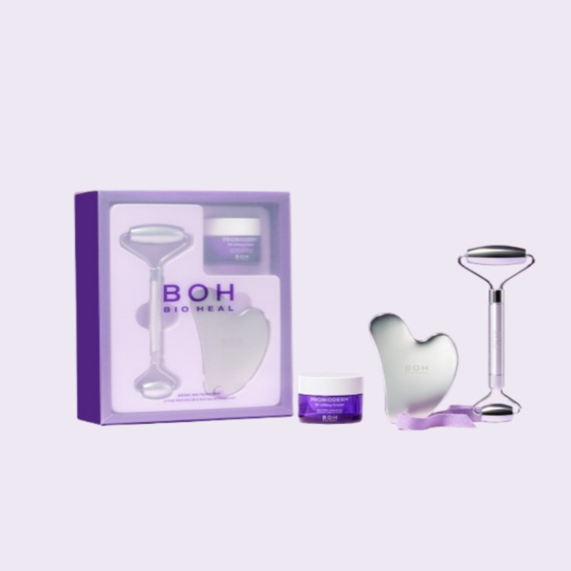 プロバイオダームリフティングフェイスローラー + グアシャマッサージャー 企画 (リフティングクリーム 15ml 増量付き) - 顔のリフティング効果と弾力アップ！