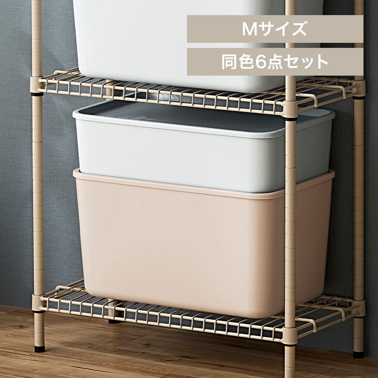 収納ボックス 小物入れ フタ付き アイリスオーヤマ Mサイズ 6個セット 収納ケース おしゃれ 小物収納 単品 スタッキング 積み重ねBOX FTB-45