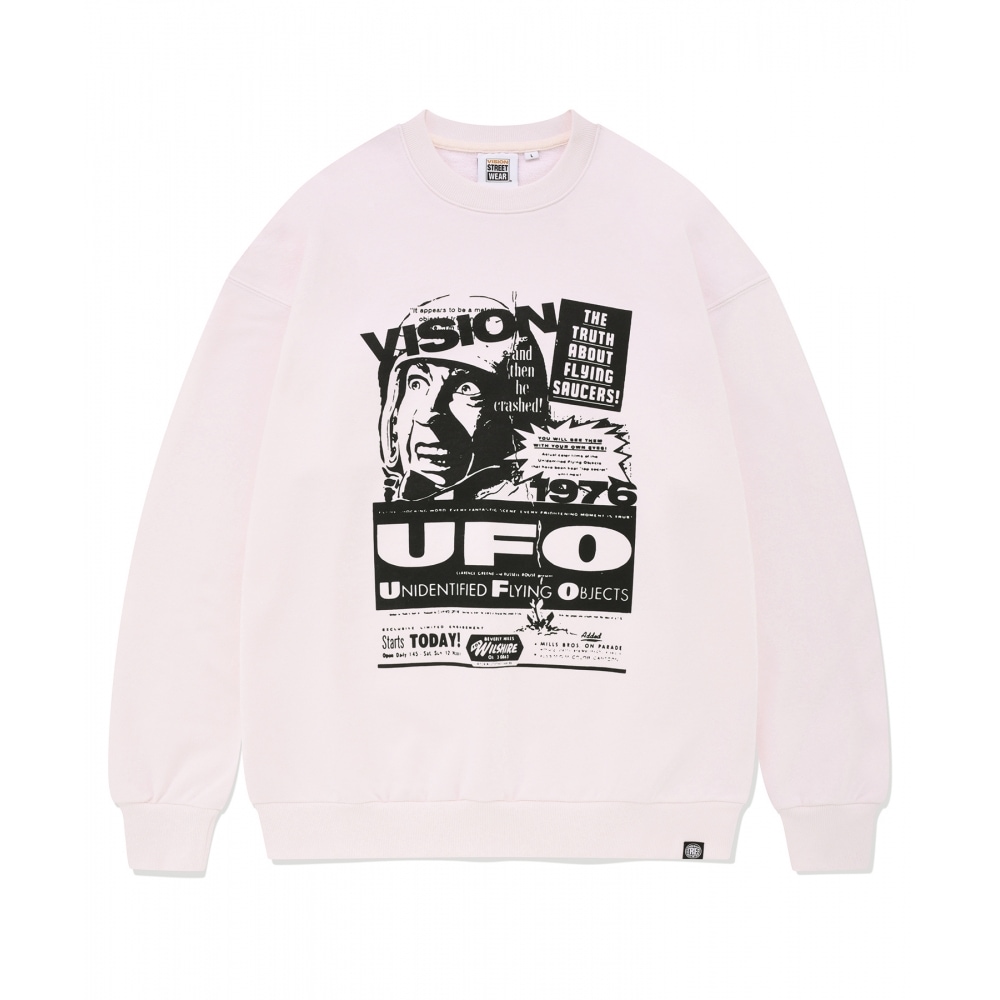 VISION StreetWEAR VSW UFO クルーネック ピンク