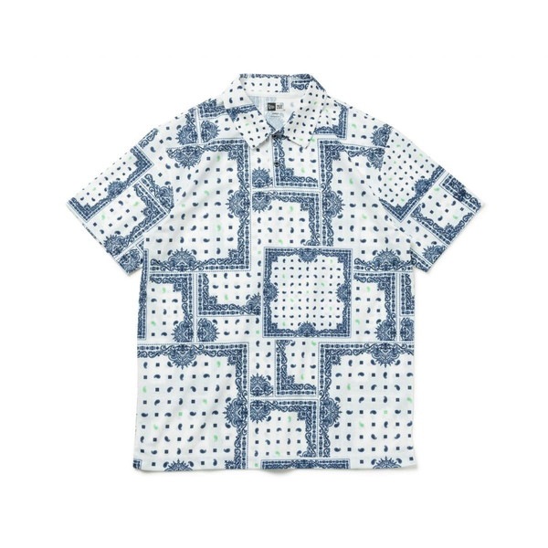 ニューエラ（NEW ERA） ゴルフ 半袖 鹿の子 ポロシャツ Bandana All over ホワイト 14109027