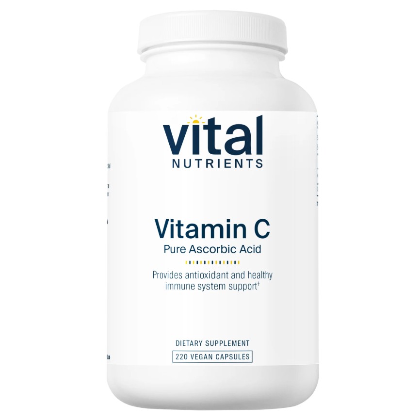 Vital Nutrients Vitamin C (100% pure ascorbic acid) 1000mg 220 Vegan capsules