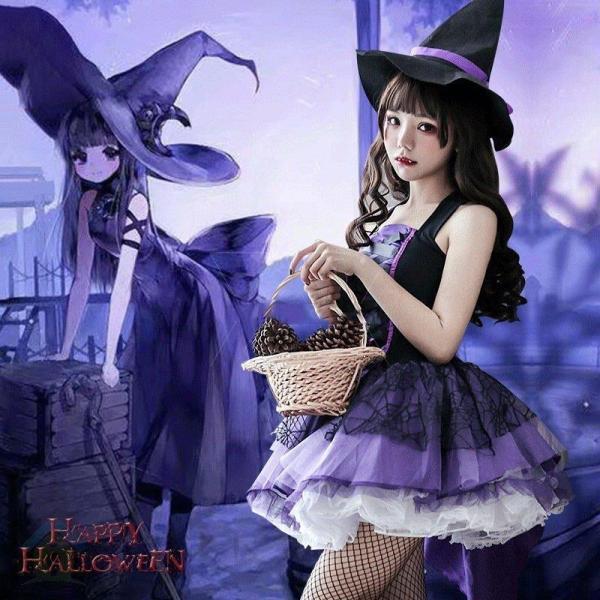 ハロウィン衣装 魔女衣装 魔女ワンピース 黒い死神 ヴァンパイア 舞踏会 大人用 レディース コスプレ衣装