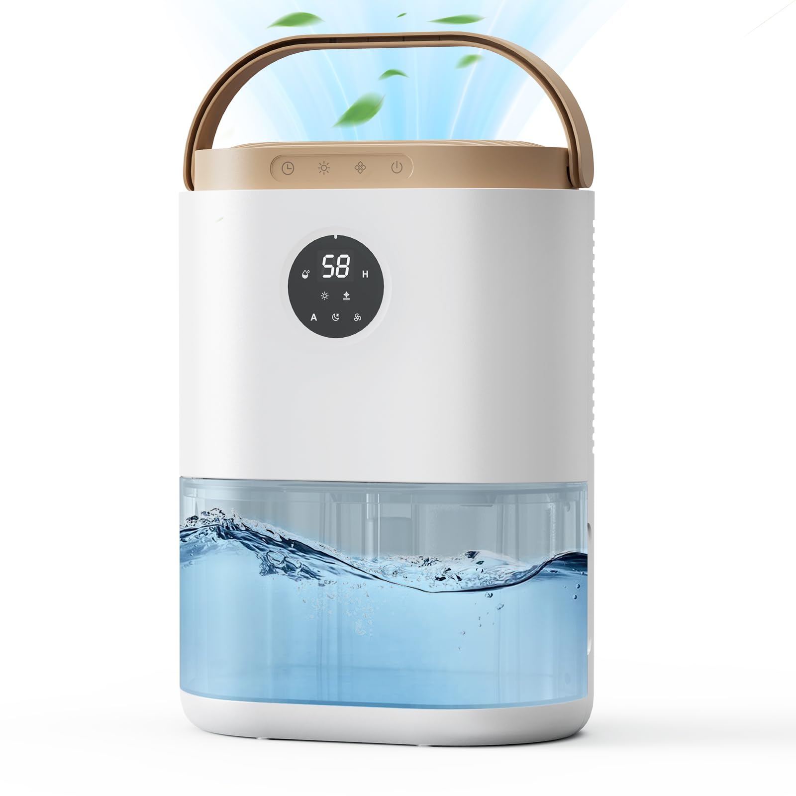 ARZER 除湿機 小型 【ダブルペルチェ式チップ スピード乾燥】じょしつき 強力除湿 2500MLタンク 空気清浄機 衣類乾燥 三段階モード調節 タイマー付 7色ムードライト タッチパネル付き 満水