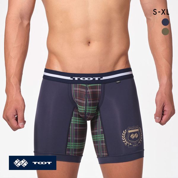 トゥート マドラスチェック ロングボクサー ボクサーパンツ メンズ 前とじ スポーツ スパッツ LB