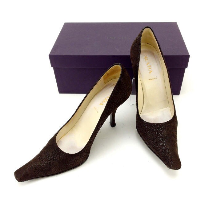 パンプス ＃37　1/2 ブラウン 中古 13,734円
