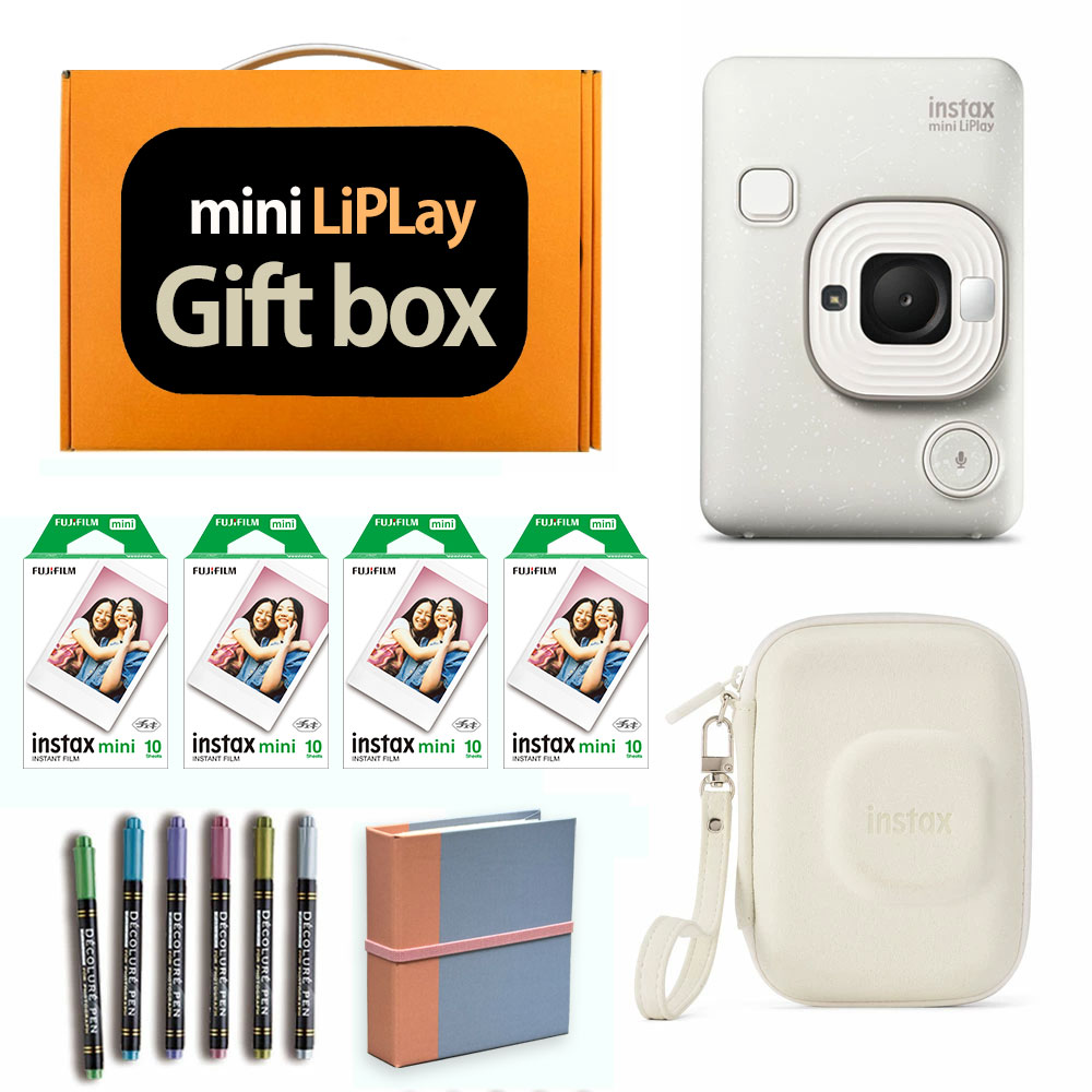 【ギフト チェキB】富士フィルム（フジフィルム）インスタントカメラ　チェキ リプレイ LiPlay C ホワイト instax mini LiPLay WHITE カメラケース付き ギフトBOXセット