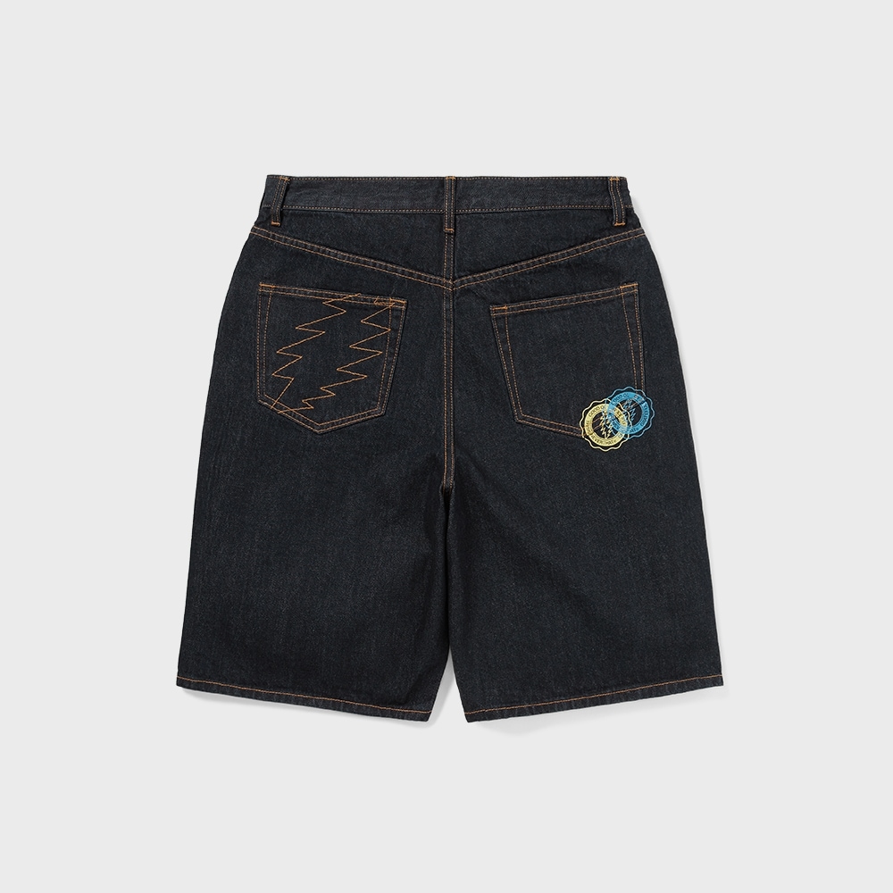 ディスイズネバーゼット GDオーバーラップライトニングデニムショートインディゴ