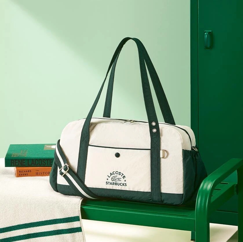 韓国 スターバックス LACOSTE ラコステ バッグ アイボリー 韓国]スターバックス LACOSTE ラコステ バッグ アイボリー