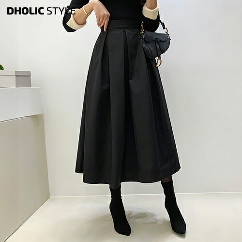 ウエストピンタックロングフレアスカート・p621561 7,078円