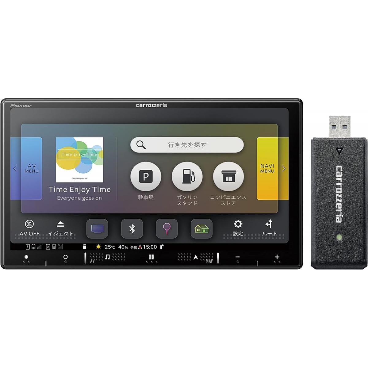 パイオニア Pioneer カーナビ AVIC-RZ920-DC 7インチ 2D 180mm 楽ナビ 無料地図更新 フルセグ DVD CD Bluetooth SD USB