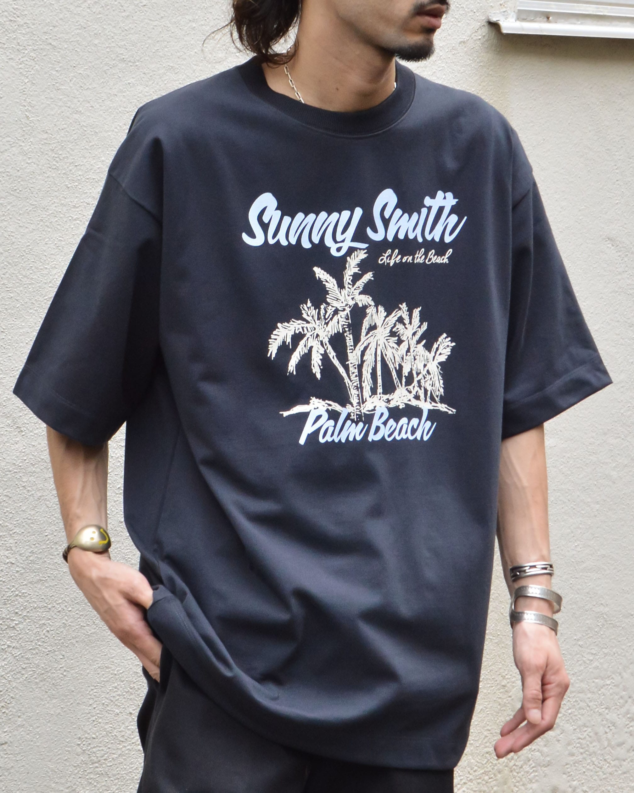 11.6ウルトラヘビーオンス Heavy SmithPalm Beach プリントTシャツ