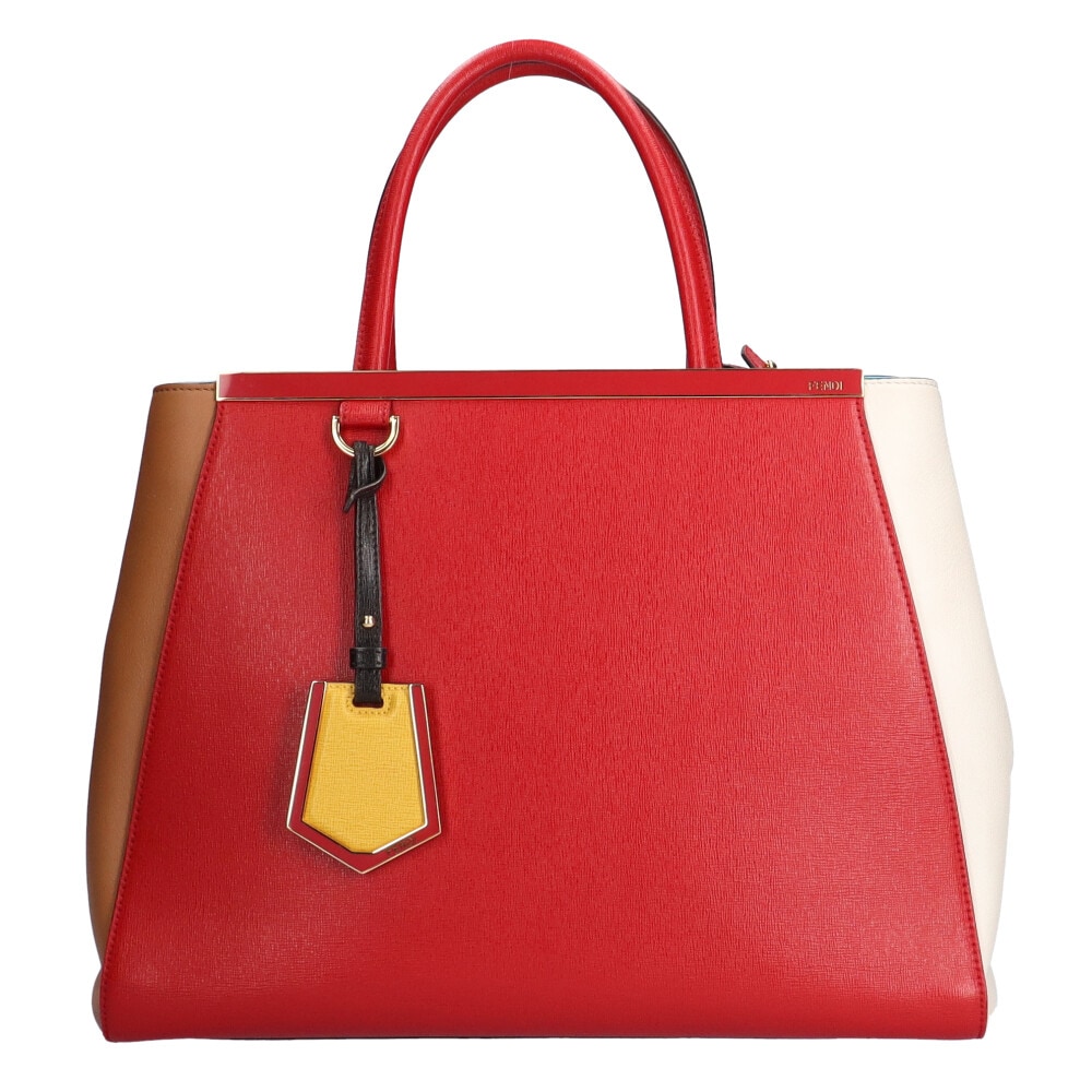 フェンディ トゥージュール ショルダーバッグ レザー レッド FENDI 中古