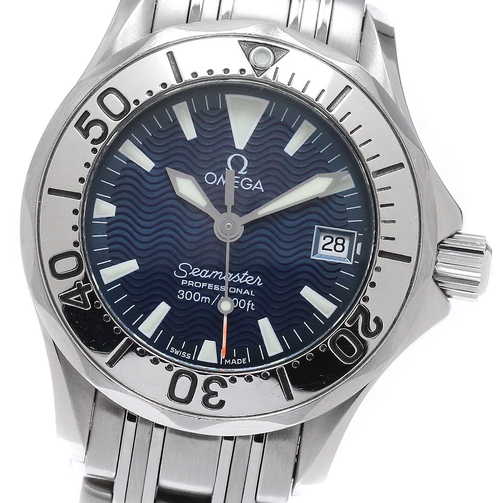 オメガ OMEGA 2584.80 シーマスター300 ジャックマイヨール デイト クォーツ レディース _954059【中古】