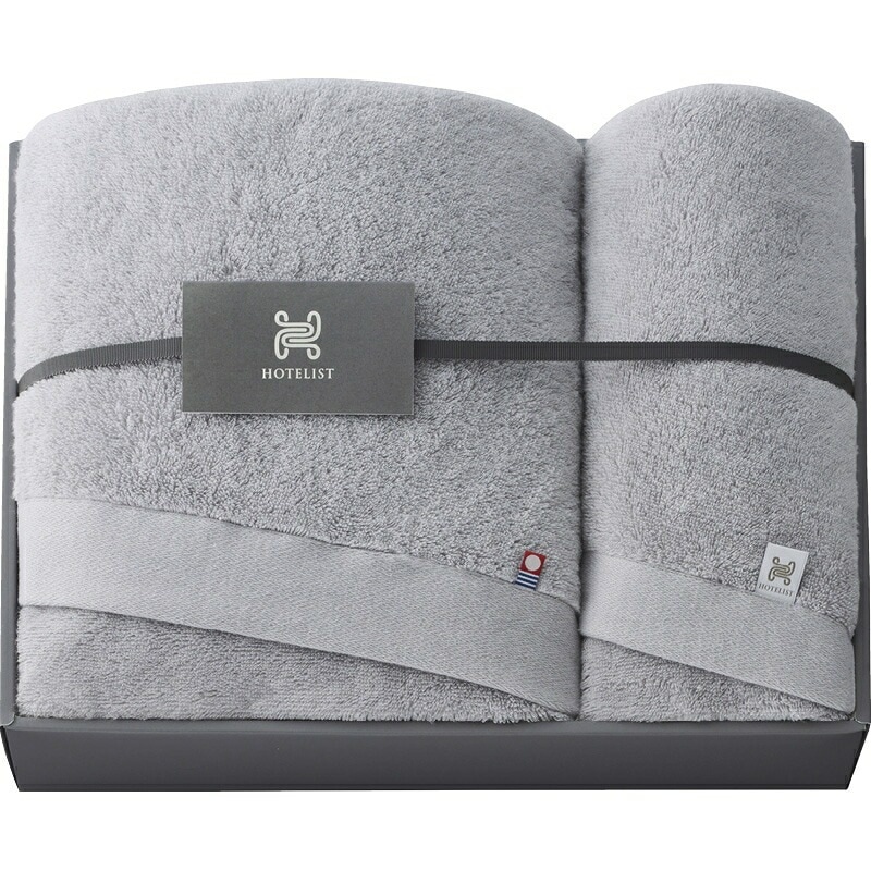 （ギフト）今治 HOTELIST バスタオル&フェイスタオル グレージュ