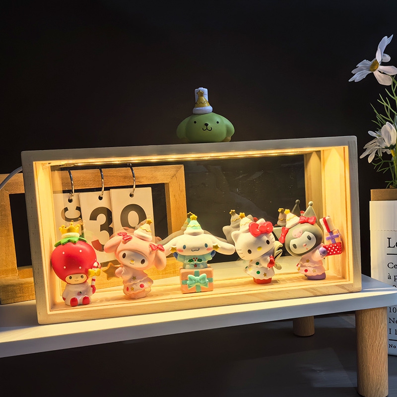 クリスマスメロディー大きな耳犬人形クロミハンドフィギュアモデルオーナメントクリエイティブガールズクリスマス