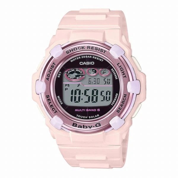 取寄品 正規品 CASIO腕時計 カシオ BABY-G ベイビージー デジタル表示 丸形 ソーラー 20気圧防水 BGR-3000UCB-4JF レディース腕時計