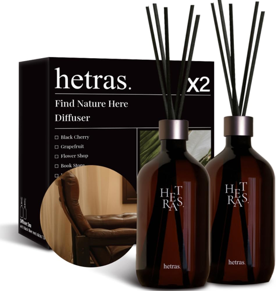 hetras ヘトラス ム 大容量 ディフューザー Hotel Leather ホテルレザー レザーの香り500ml 2ea 2個入り セット ルームフレグランス リードディフューザー アロマディフュ