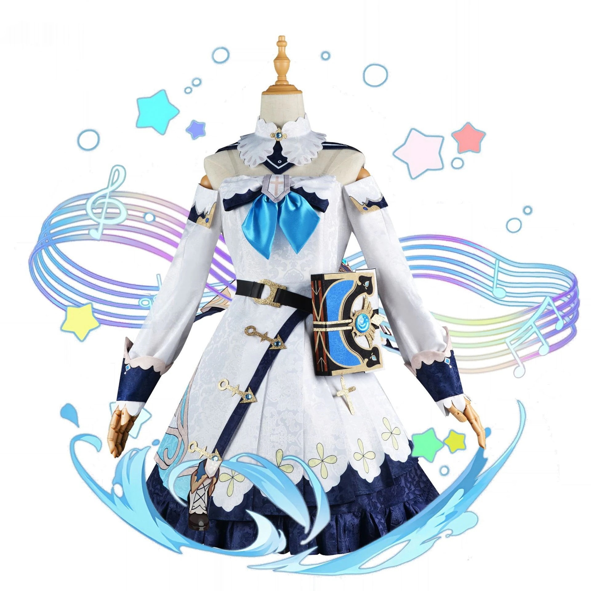 【即納&迅速な出荷】元神服初期五星暗紋バーバラセットコスプレ衣装女